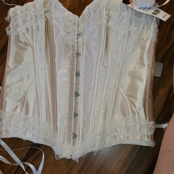 Nwt Corset Bustier Bone in Lace up  Size Xl - Picture 3 of 10